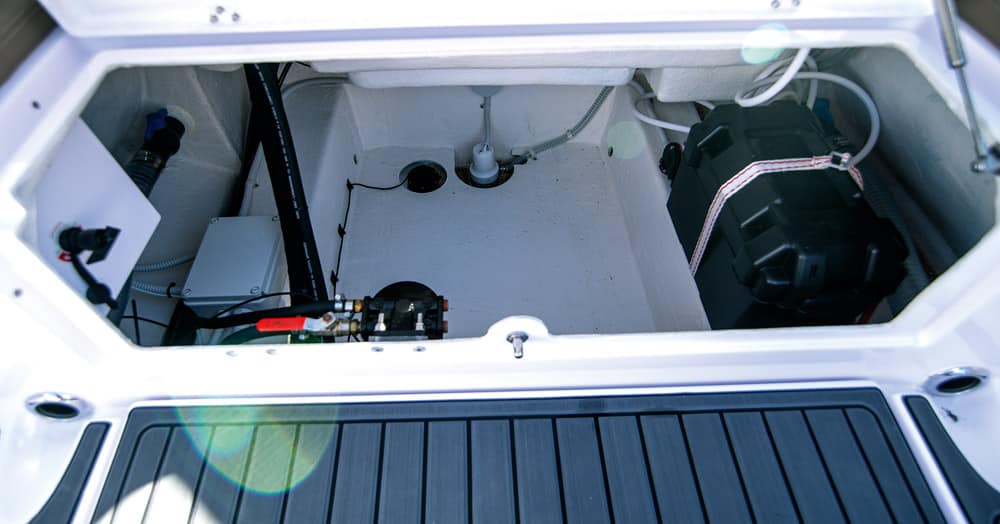 All system components are accessed under the stern seating.