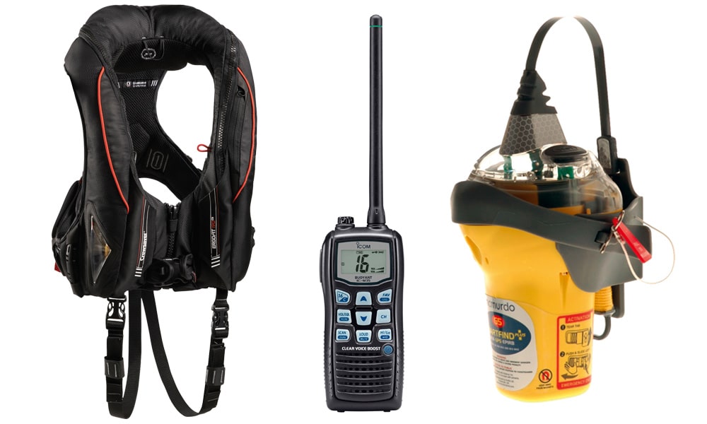 Check life jackets and VHF radios and always carry an EPIRB when going offshore.