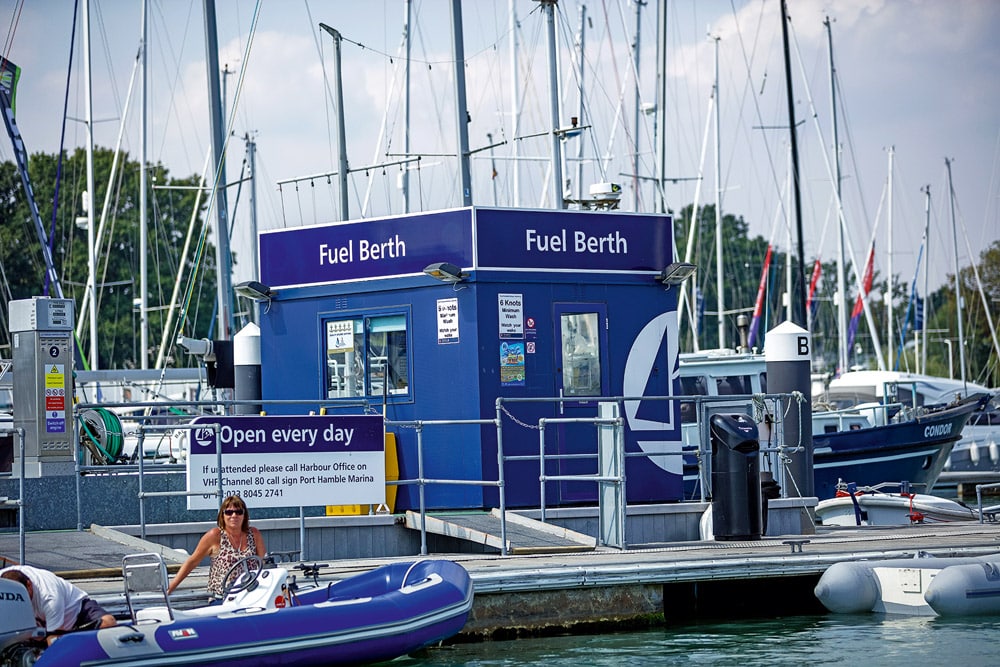 Fuel berth Port Hamble, open every day!