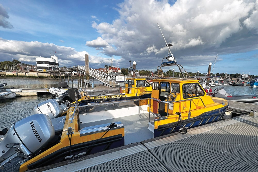 Look out for the cheerful yellow Hamble Harbour Patrol boats.